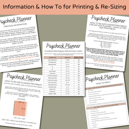 Printable Paycheck Planner - Step One