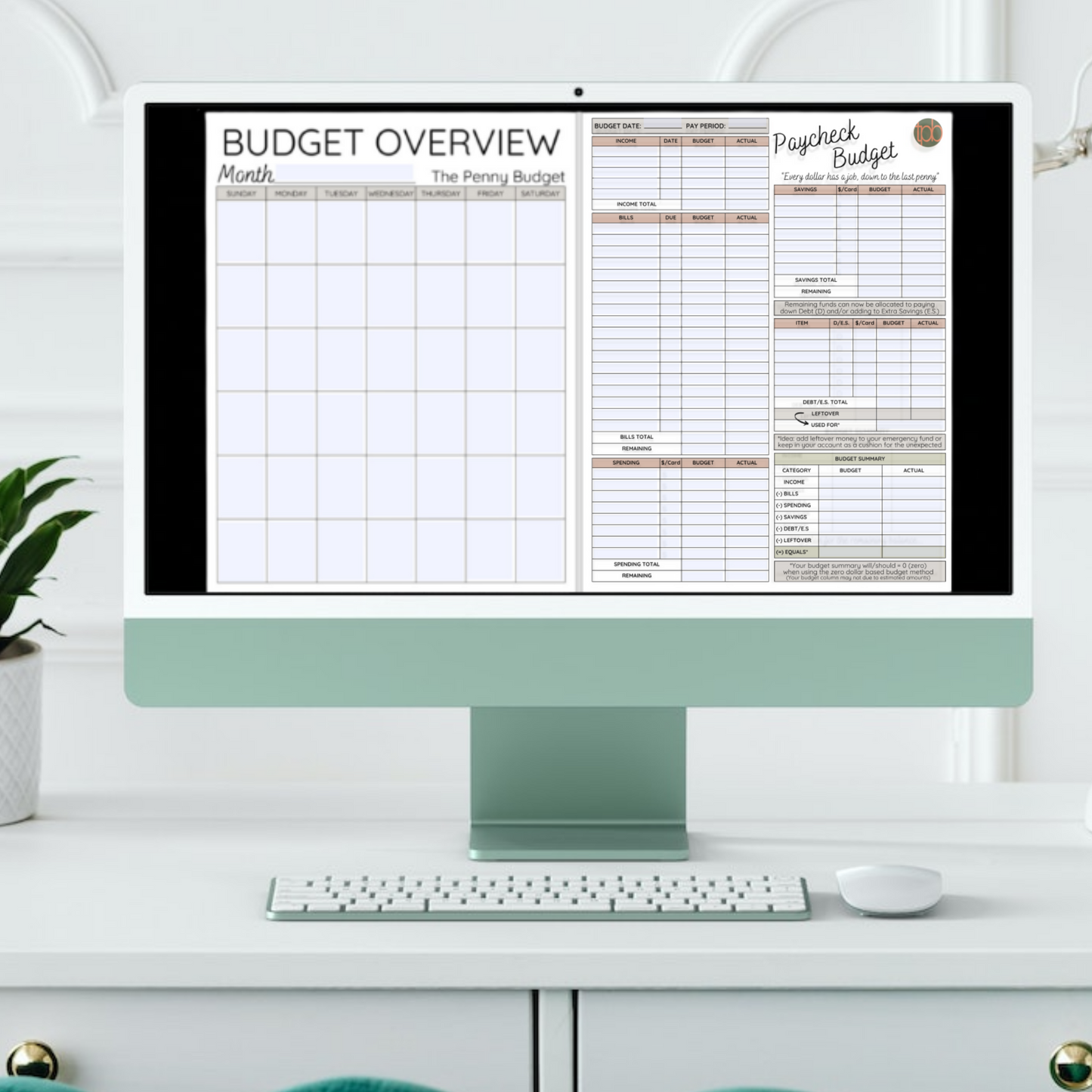 Fillable Digital Paycheck Planner - Step One